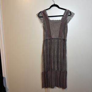 Sundance Dress XS Petite Romantic Fairy Core Feminine Ruffle Lace Silk Mindi